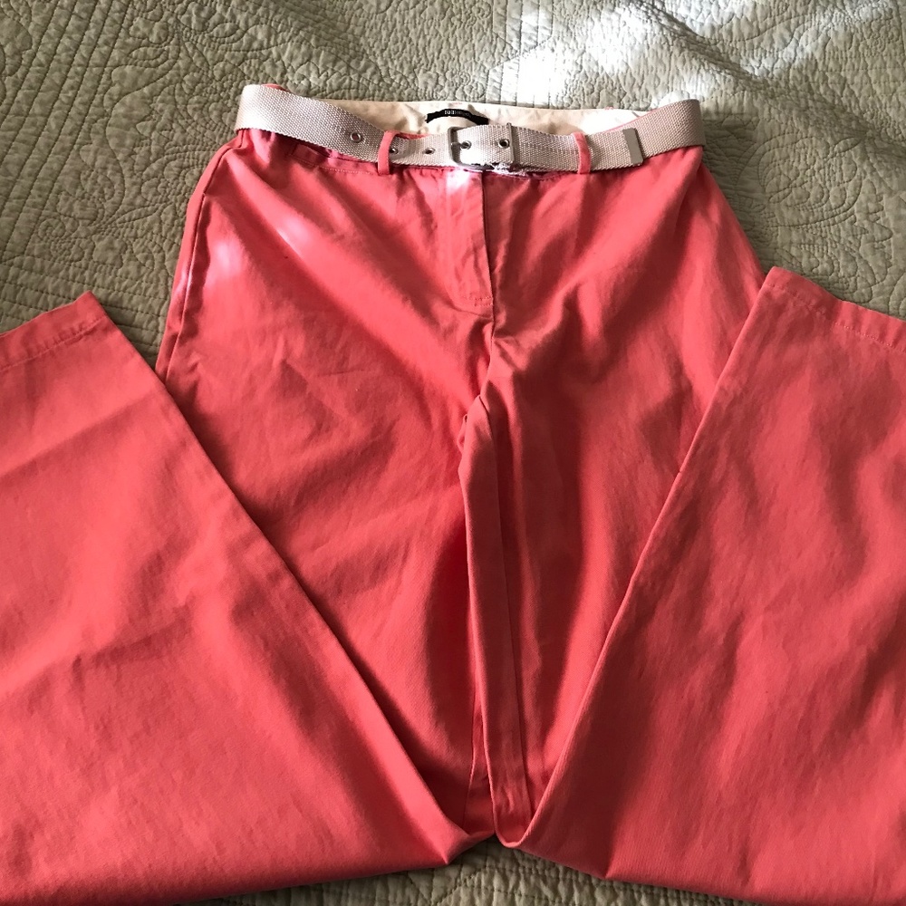 Statement Pants with belt, full length, size 8